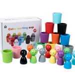 Load image into Gallery viewer, Color Sorting Toys Wooden Peg Dolls Early Learning
