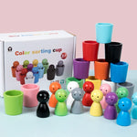 Load image into Gallery viewer, Color Sorting Toys Wooden Peg Dolls Early Learning
