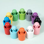 Load image into Gallery viewer, Color Sorting Toys Wooden Peg Dolls Early Learning
