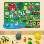 Load image into Gallery viewer, Farm Animals Felt Storyboard Toy for Kids Early Learning
