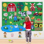 Load image into Gallery viewer, Farm Animals Felt Storyboard Toy for Kids Early Learning
