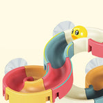 Load image into Gallery viewer, Baby Bath Toy Wall Slide Tracks, Wind-Up Duck Water Toy
