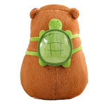 Load image into Gallery viewer, Cute Capybara Plush Toy with Turtle Bag &amp; Strawberry Cap
