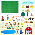 Load image into Gallery viewer, Farm Animals Felt Storyboard Toy for Kids Early Learning
