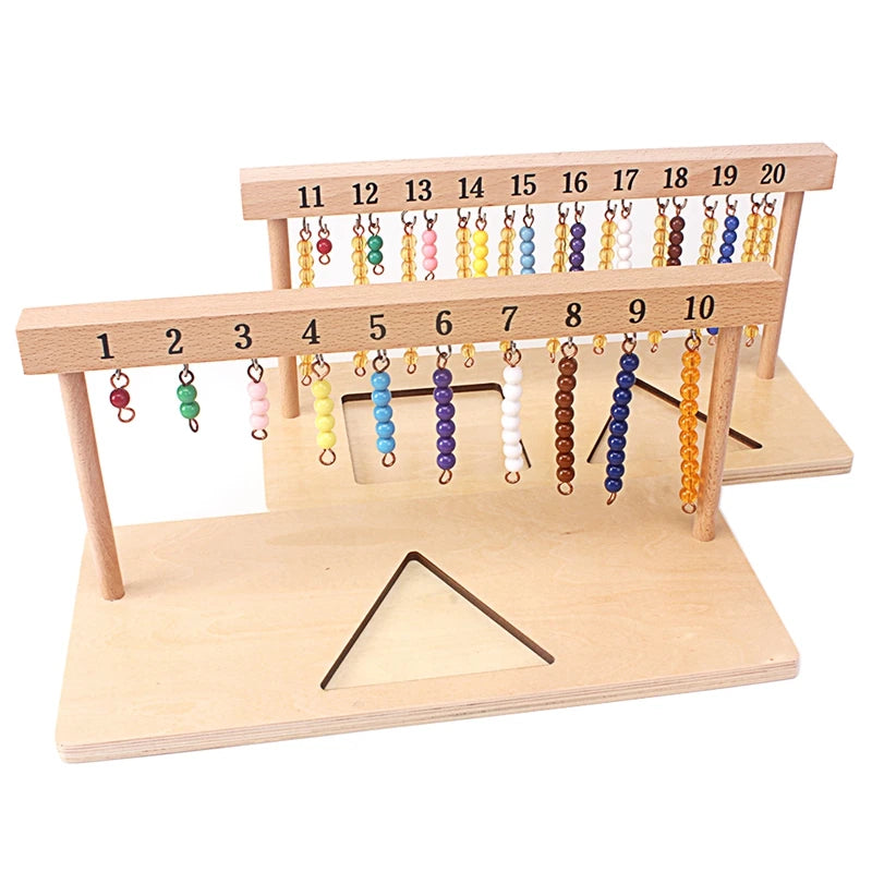 Baby Montessori Math Toy with Colorful Beads