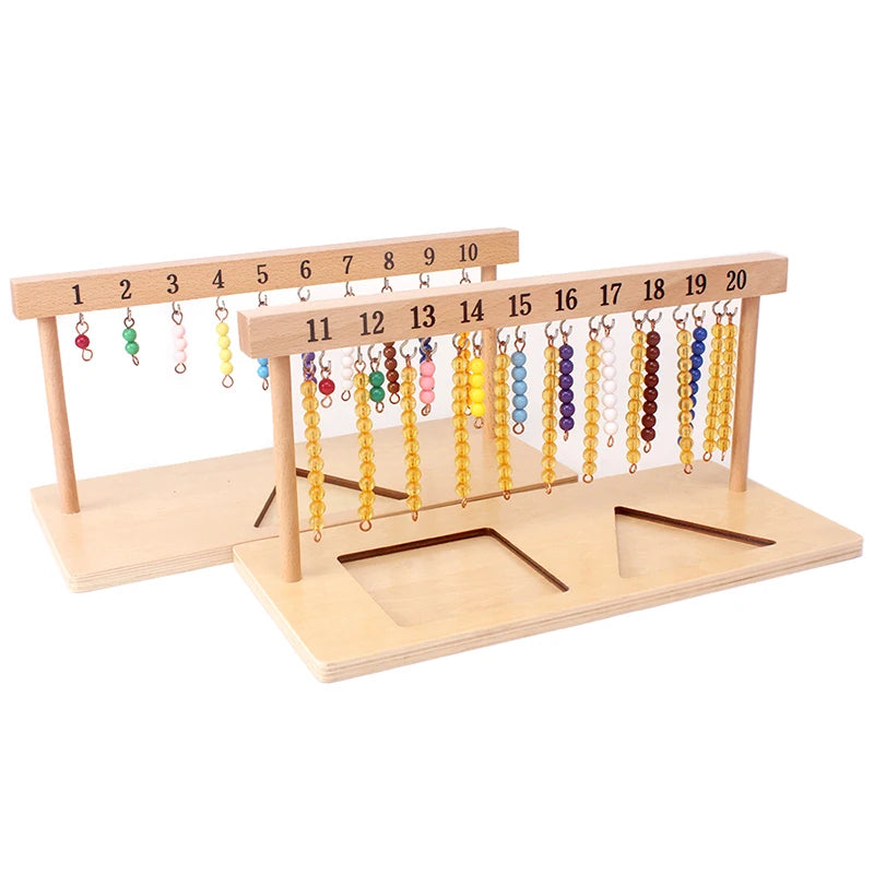 Baby Montessori Math Toy with Colorful Beads