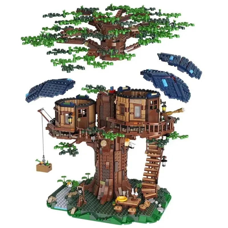 3036 PCS Tree House Building Blocks | Two Color Leaves | Compatible Toys for Girls