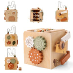 Load image into Gallery viewer, 5-In-1 Wooden Activity Cube Game Center Bead Maze
