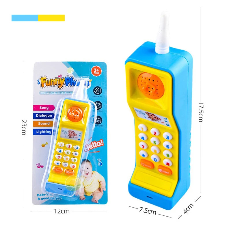 Baby Musical Phone Toy with Sound, Light, Educational Game