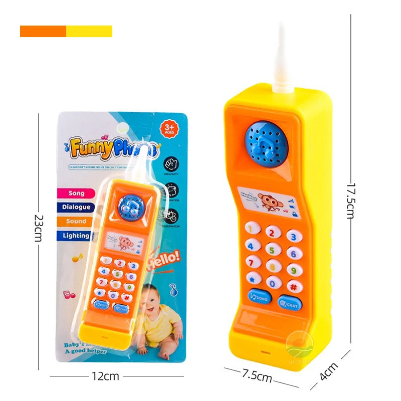 Baby Musical Phone Toy with Sound, Light, Educational Game