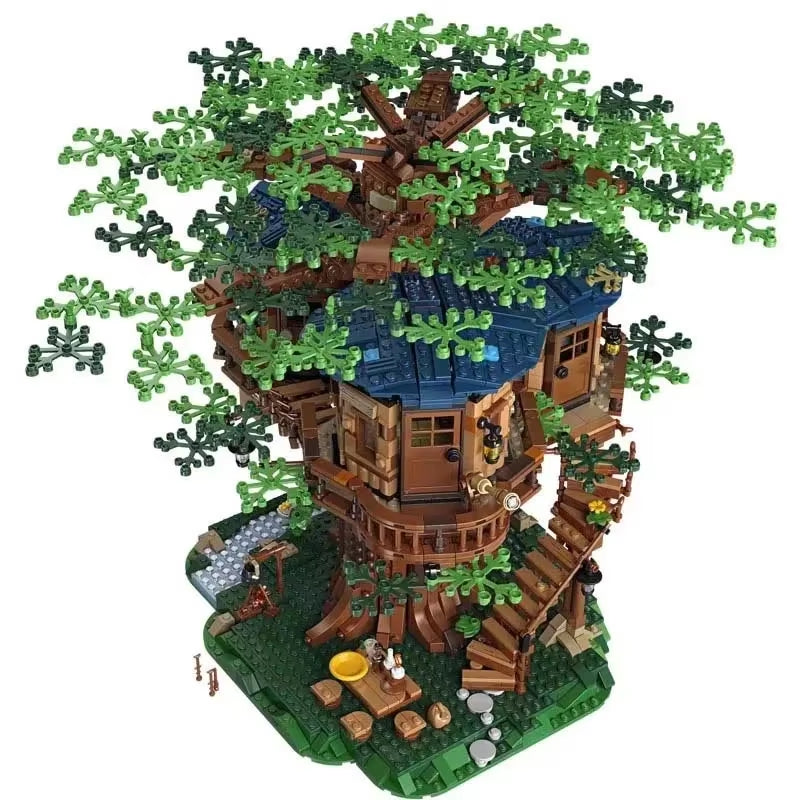 3036 PCS Tree House Building Blocks | Two Color Leaves | Compatible Toys for Girls