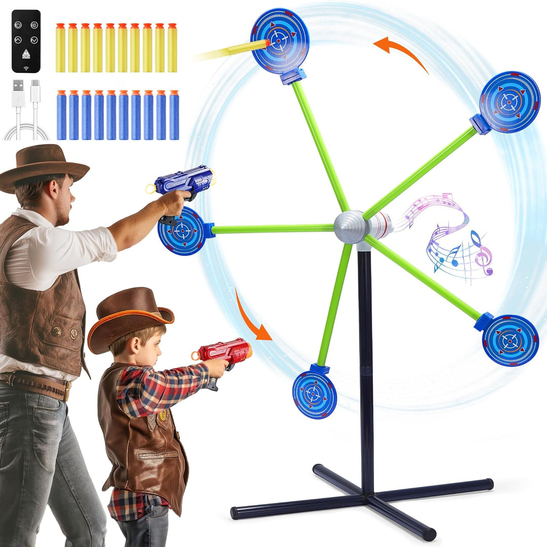 2-Player Shooting Game Toy, Foam Dart Toy Gun with Auto Reset