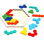 Load image into Gallery viewer, Hexagonal Wooden Puzzle IQ Game for Kids
