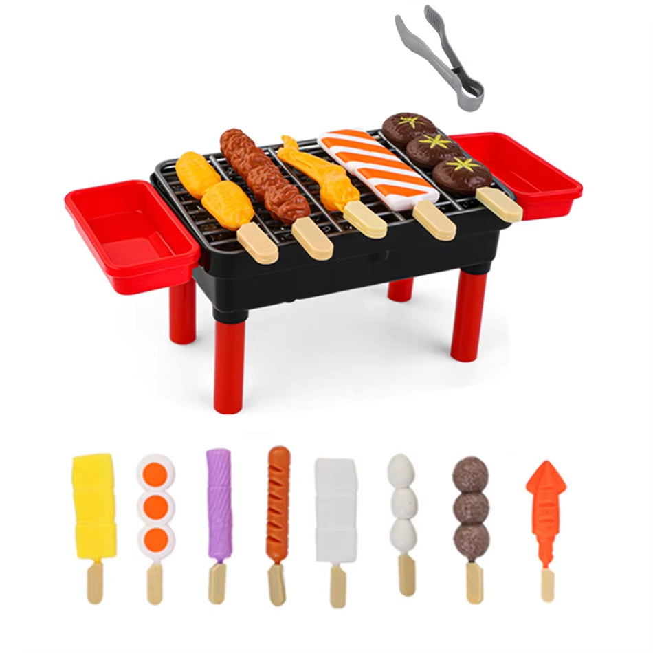 Kids BBQ Set with Spray, Light, Sound, Pretend Play Toy