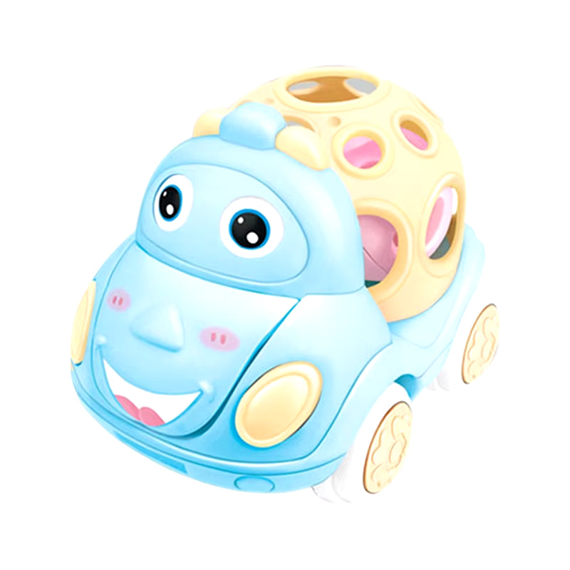 Soft Rubber Push & Go Car Toy for 6-12 Month Infants, Friction Truck